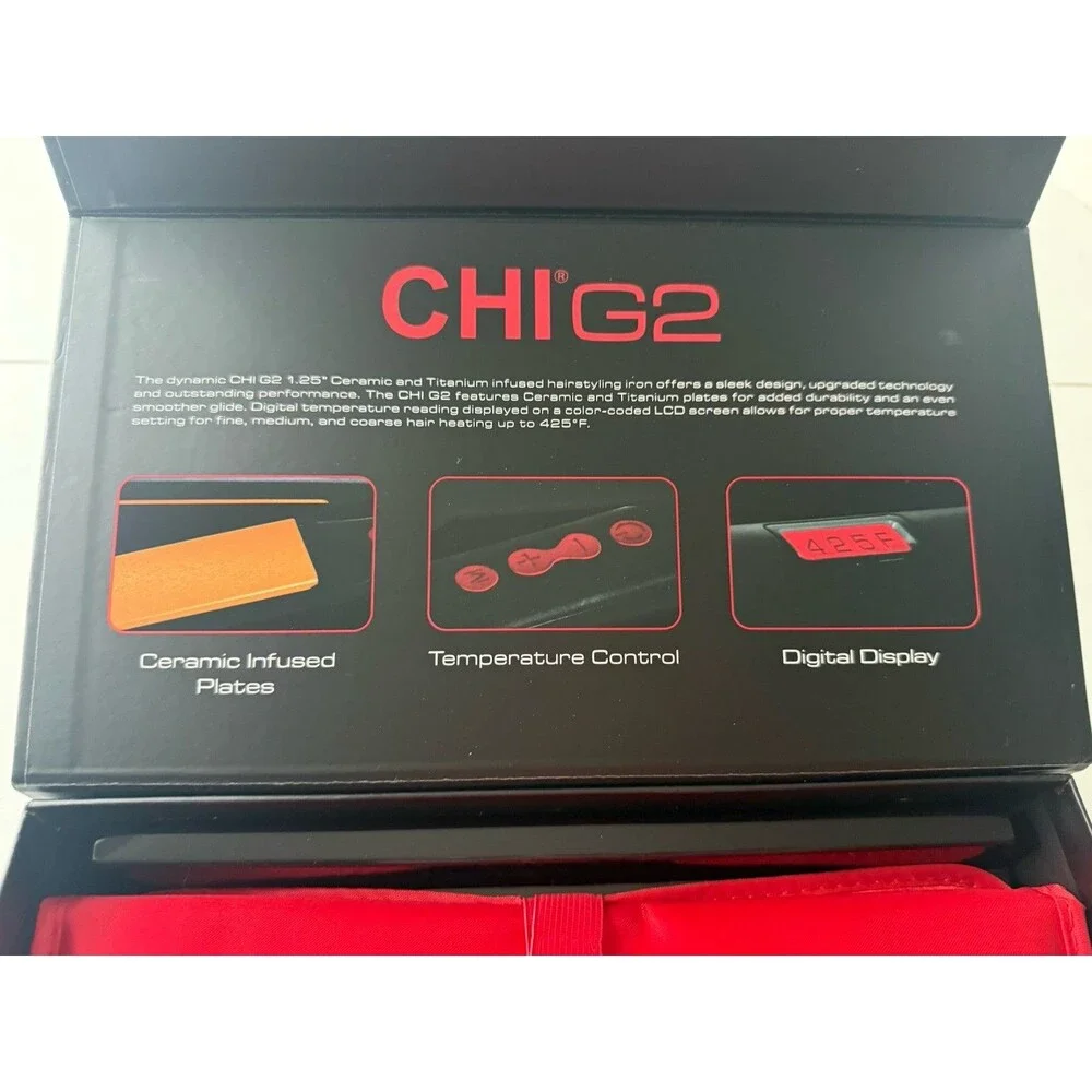 CHI G2 - 2ND GENERATION CERAMIC & TITANIUM FLAT IRON 425°F Authentic NEW